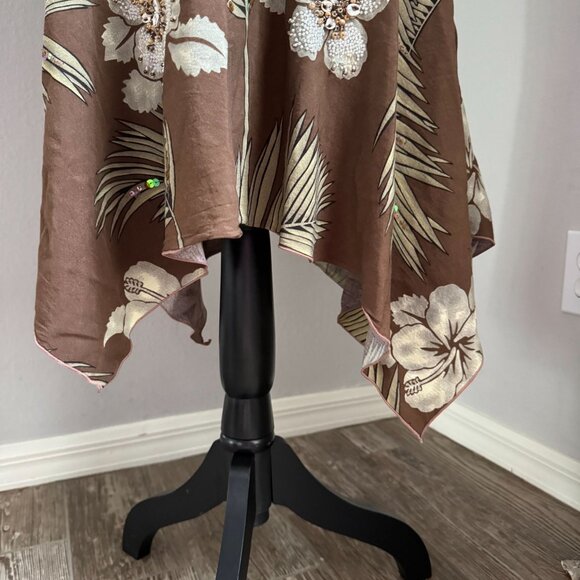 Vtg Ku De Ta Skirt Floral Shell Asymmetrical Handkerchief S Mermaid Boho Fairy‎ - Picture 2 of 7